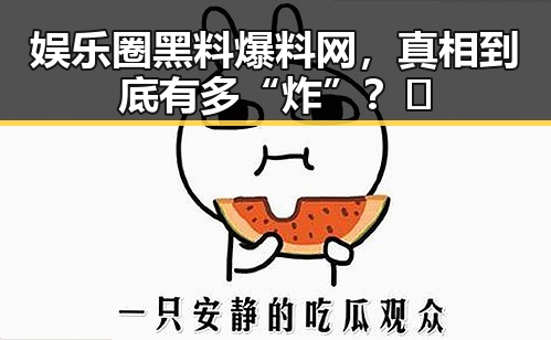 娱乐圈黑料爆料网,真相到底有多“炸”?🤔
